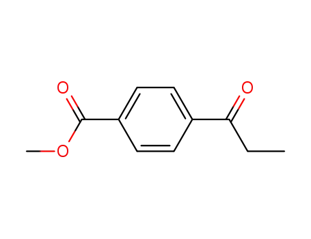 Molecular Structure of 17745-40-3 (Benzoic acid, 4-(1-oxopropyl)-, methyl ester)