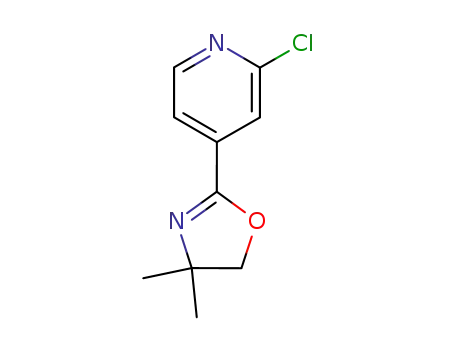 Molecular Structure of 93639-38-4 (Pyridine, 2-chloro-4-(4,5-dihydro-4,4-dimethyl-2-oxazolyl)-)