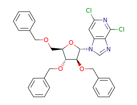 4,6-dichloro-1-(2,3,5-tri-O-benzyl-α-D-arabinofuranosyl)imidazo<4,5-c>pyridine