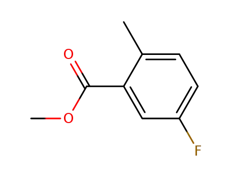Molecular Structure of 175278-29-2 (METHYL 2-METHYL-5-FLUOROBENZOATE)