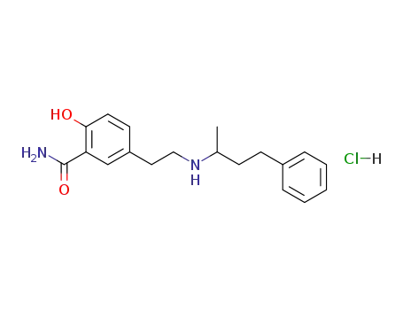 (R,S)-2-hydroxy-5-<2-<(1-methyl-3-phenylpropyl)amino>ethyl>benzamide hydrochloride