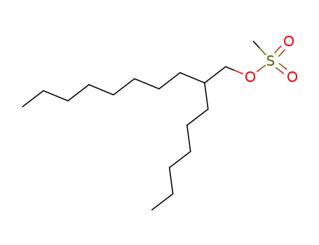 Molecular Structure of 111360-16-8 (1-Decanol, 2-hexyl-, methanesulfonate)