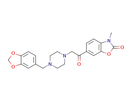 6-[2-(4-Benzo[1,3]dioxol-5-ylmethyl-piperazin-1-yl)-acetyl]-3-methyl-3H-benzooxazol-2-one