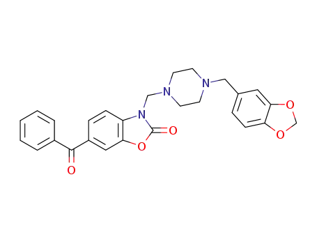 3-(4-Benzo[1,3]dioxol-5-ylmethyl-piperazin-1-ylmethyl)-6-benzoyl-3H-benzooxazol-2-one