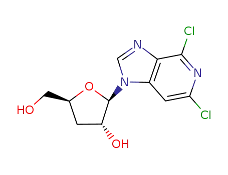 4,6-dichloro-1-(3-deoxy-β-D-ribofuranosyl)-1H-imidazo<4,5-c>pyridine