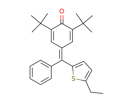 4-<1-phenyl-1-(5-ethyl-2-thienyl)>methylidene-2,6-di-tert-butylcyclohexa-2,5-dien-1-one
