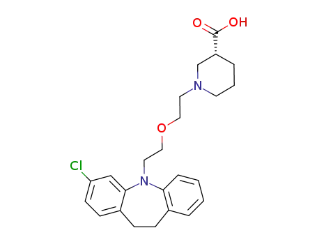 1-{2-[2-(3-chloro-10,11-dihydro-dibenzo[b,f]azepin-5-yl)-ethoxy]-ethyl}-piperidine-3-carboxylic acid