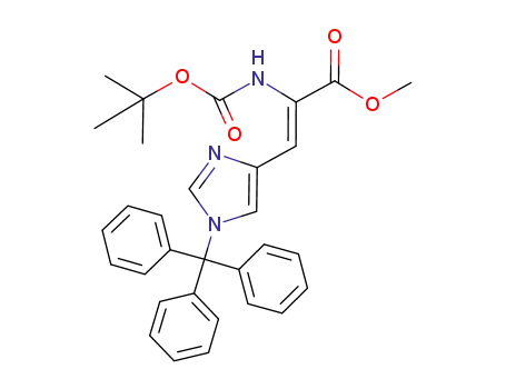 2-tert-butoxycarbonylamino-3-(1-trityl-1H-imidazol-4-yl)acrylic acid methyl ester