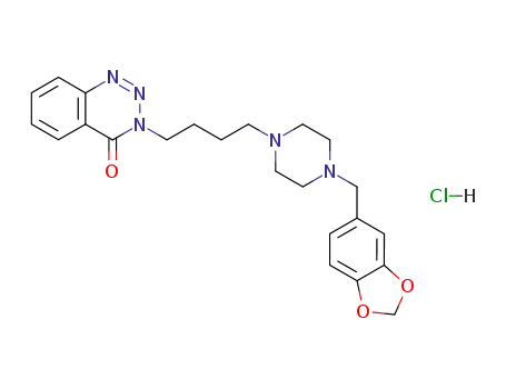 3-[4-(4-benzo[1,3]dioxol-5-ylmethyl-piperazin-1-yl)-butyl]-3H-benzo[d][1,2,3]triazin-4-one; hydrochloride