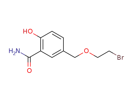 Molecular Structure of 636595-41-0 (Benzamide, 5-[(2-bromoethoxy)methyl]-2-hydroxy-)