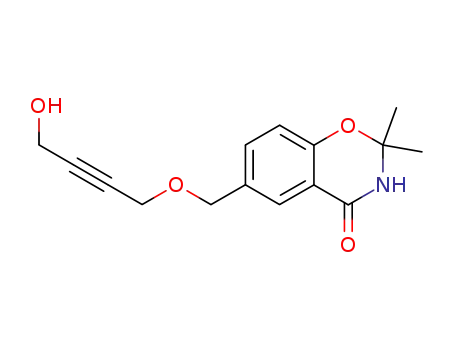 6-(4-hydroxybut-2-ynyloxymethyl)-2,2-dimethyl-2,3-dihydro-benzol[e][1,3]-oxazin-4-one