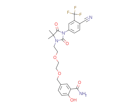 5-(2-{2-[3-(4-cyano-3-trifluoromethyl-phenyl)-5,5-dimethyl-2,4-dioxo-imidazolidin-1-yl]-ethoxy}-ethoxymethyl)-2-hydroxy-benzamide
