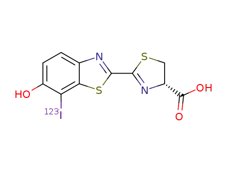 D-(-)-2-(6'-hydroxy-7'-[123I]iodobenzothiazolyl)-Δ2-thiazoline-4-carboxylic acid