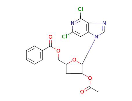 benzoic acid 4-acetoxy-5-(4,6-dichloro-imidazo[4,5-c]pyridin-1-yl)-tetrahydro-furan-2-ylmethyl ester