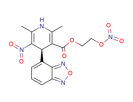 (-)-(R)-2-nitrooxyethyl 1,4-dihydro-2,6-dimethyl-3-nitro-4-(2,1,3-benzoxadiazol-4-yl)pyridine-5-carboxylate