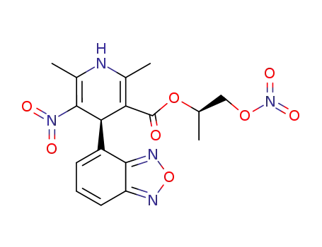 (-)-(R,R)-1-methyl-2-nitrooxyethyl 1,4-dihydro-2,6-dimethyl-3-nitro-4-(2,1,3-benzoxadiazol-4-yl)pyridine-5-carboxylate