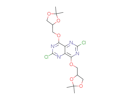 2,6-dichloro-4,8-bis([R,S]2,2'-dimethyl-1',3'-dioxolane-4'-methoxy)pyrimido[5,4-d]pyrimidine