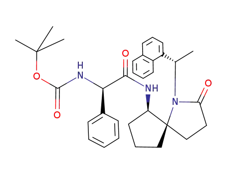(1R,6'R,1''R)-{[1-(1-naphthalen-2-ylethyl)-2-oxo-1-azaspiro[4.4]non-6-ylcarbamoyl]phenylmethyl}carbamic acid tert-butyl ester