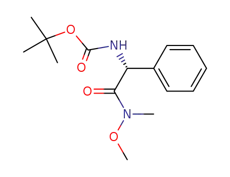 2(R)-N-(tert-butoxycarbonyl)-N'-methoxy-N'-methylphenylglycinamide
