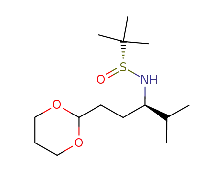 2-Methyl-propane-2-sulfinic acid [(R)-1-(2-[1,3]dioxan-2-yl-ethyl)-2-methyl-propyl]-amide