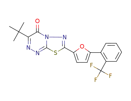 7-[5-(2-trifluoromethylphenyl)-2-furyl]-3-t-butyl-4H-1,3,4-thiadiazolo[2,3-c]-1,2,4-triazin-4-one