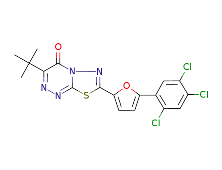 7-[5-(2,4,5-trichlorophenyl)-2-furyl]-3-t-butyl-4(H)-1,3,4-thiadiazolo[2,3-c]-1,2,4-triazin-4-one