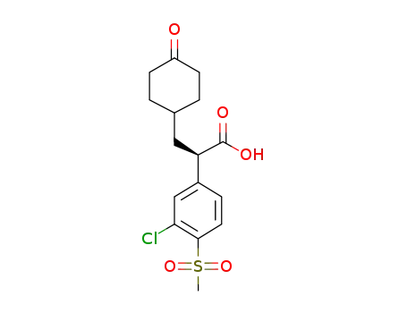2(R)-(3-chloro-4-methylsulfonylphenyl)-3-(4-oxocyclohexyl)propionic acid