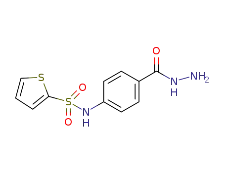 Molecular Structure of 380427-32-7 (Benzoic acid, 4-[(2-thienylsulfonyl)amino]-, hydrazide)