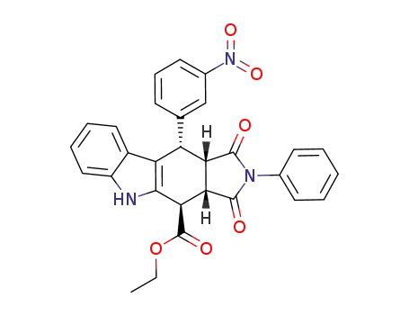 (3aSR,4RS,10SR,10aSR)-10-(3-nitrophenyl)-1,3-dioxo-2-phenyl-1,2,3,3a,4,5,10,10a-octahydropyrrolo[3,4-b]carbazole-4-carboxylic acid ethyl ester