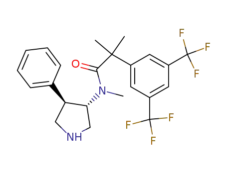 rac-2-(3,5-bis-trifluoromethyl-phenyl)-N-methyl-N-((3S,4R)-4-phenyl-pyrrolidin-3-yl)-isobutyramide