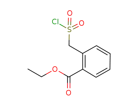 Molecular Structure of 221631-54-5 (Benzoic acid, 2-[(chlorosulfonyl)methyl]-, ethyl ester)