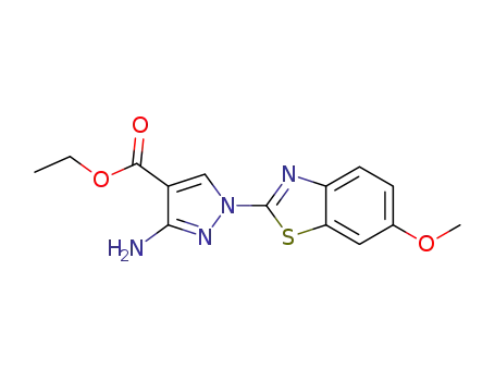 3-amino-1-(6-methoxybenzothiazol-2-yl)-1H-pyrazole-4-carboxylic acid ethyl ester