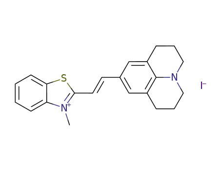 (E)-3-methyl-2-(2-(2,3,6,7-tetrahydro-1H,5H-pyrido[3,2,1-ij]quinolin-9-yl)vinyl)benzo[d]thiazol-3-ium iodide