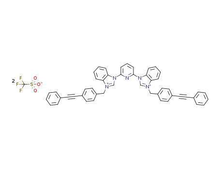 1,1'-(pyridine-2,6-diyl)bis(3-(4-(phenylethynyl)benzyl)-1H-benzo[d]imidazol-3-ium) bis(trifluoromethane)sulfonate