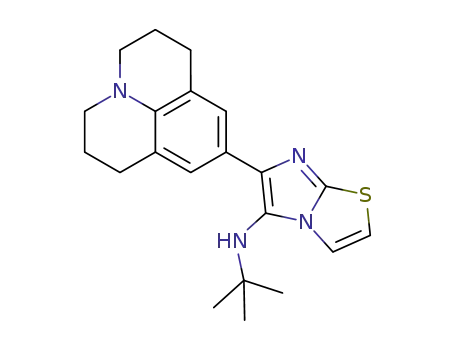 N-(tert-butyl)-6-(2,3,6,7-tetrahydro-1H,5H-pyrido[3,2,1-ij]quinolin-9-yl)imidazo[2,1-b]thiazol-5-amine