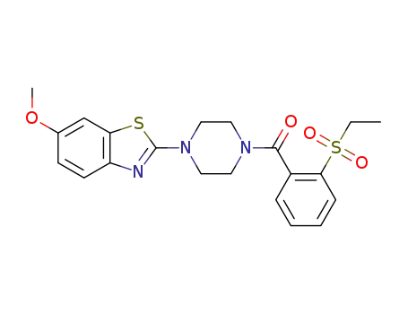 (2-ethylsulfonylphenyl)-[4-(6-methoxy-1,3-benzothiazol-2-yl)piperazin-1-yl]methanone