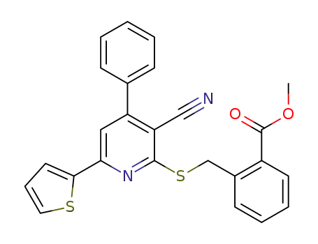 3-cyano-2-{[2-(methoxycarbonyl)benzyl]thio}-4-phenyl-6-(2-thienyl)pyridine