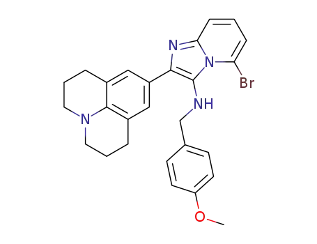 5-bromo-N-(4-methoxybenzyl)-2-(2,3,6,7-tetrahydro-1H,5H-pyrido-[3,2,1-ij]quinolin-9-yl)imidazo[1,2-a]pyridin-3-amine