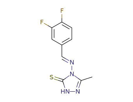 (E)-4-((3,4-difluorobenzylidene)amino)-2,4-dihydro-5-methyl-3H-1,2,4-triazole-3-thione