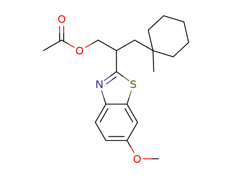 2-(6-methoxybenzo[d]thiazol-2-yl)-3-(1-methylcyclohexyl)propyl acetate