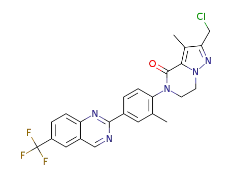 2-(chloromethyl)-3-methyl-5-(2-methyl-4-(6-(trifluoromethyl)quinazolin-2-yl)phenyl)-6,7-dihydropyrazolo[1,5-a]pyrazin-4(5H)-one