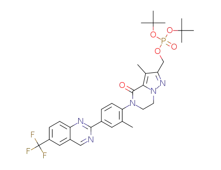 di-tert-butyl (3-methyl-5-(2-methyl-4-(6-(trifluoromethyl)quinazolin-2-yl)phenyl)-4-oxo-4,5,6,7-tetrahydropyrazolo[1,5-a]pyrazin-2-yl)methyl phosphate