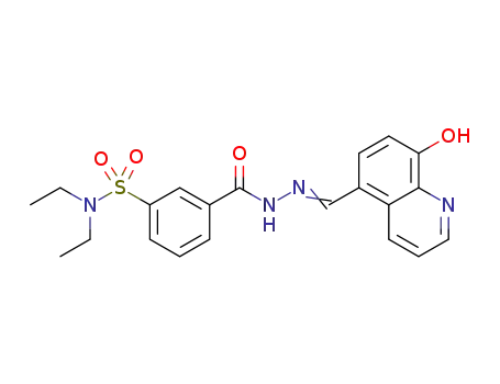 N,N-diethyl-3-(2-((8-hydroxyquinolin-5-yl)methylene)hydrazine-1-carbonyl)benzenesulfonamide