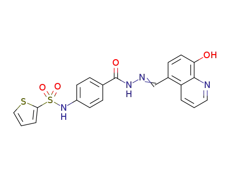 N-(4-(2-((8-hydroxyquinolin-5-yl)methylene)hydrazine-1-carbonyl)phenyl)thiophene-2-sulfonamide