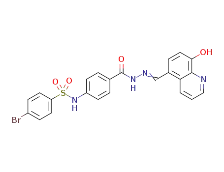 4-bromo-N-(4-(2-((8-hydroxyquinolin-5-yl)methylene)hydrazine-1-carbonyl)phenyl)benzenesulfonamide