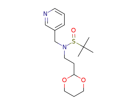 N-(2-(1,3-dioxan-2-yl)ethyl)-2-methyl-N-(pyridin-3-ylmethyl)propane-2-sulfinamide