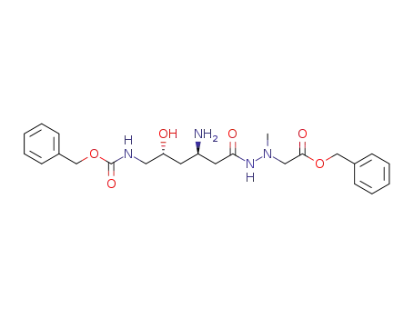 [N'-((3R,5R)-3-Amino-6-benzyloxycarbonylamino-5-hydroxy-hexanoyl)-N-methyl-hydrazino]-acetic acid benzyl ester