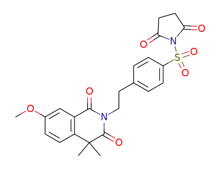 N-<4-<2-(3,4-Dihydro-7-methoxy-4,4-dimethyl-1,3-dioxo-2(1H)-isochinolyl)ethyl>benzolsulfonyl>succinimid