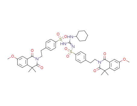 N-Cyclohexyl-N',N''-bis-<4-<2-(3,4-dihydro-7-methoxy-4,4-dimethyl-1,3-dioxo-2(1H)-isochinolyl)ethyl>benzolsulfonyl>guanidin