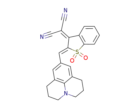 2-{1,1-Dioxo-2-[1-(2,3,6,7-tetrahydro-1H,5H-pyrido[3,2,1-ij]quinolin-9-yl)-meth-(Z)-ylidene]-1,2-dihydro-1λ6-benzo[b]thiophen-3-ylidene}-malononitrile